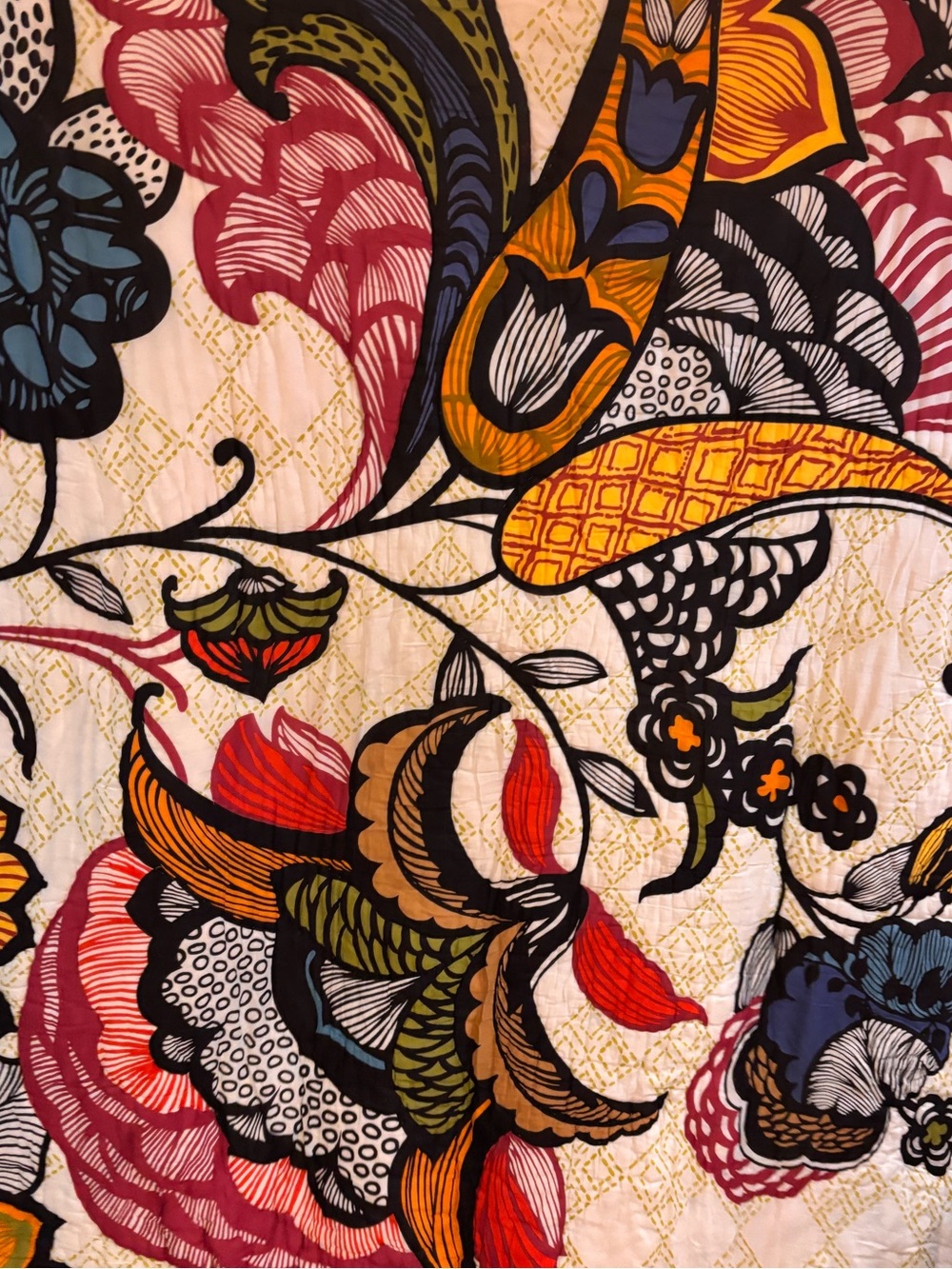 Rare Anthropologie Carsambra Hothouse Reversible Twin Quilt 100% Cotton
